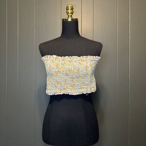 Vintage American‎ Eagle Ditsy Floral Pastel Bandeau Top XL Extra Large
